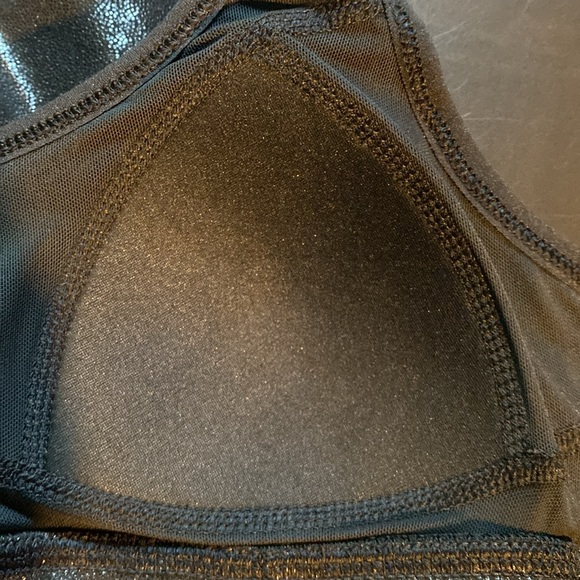 XS, DSG Back Sparkly Sports Bra Active Top Dance Festival Wear Silver Sparkle - Picture 12 of 16